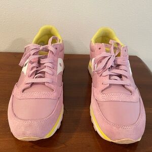 Saucony Pink and Yellow Women's Sneakers